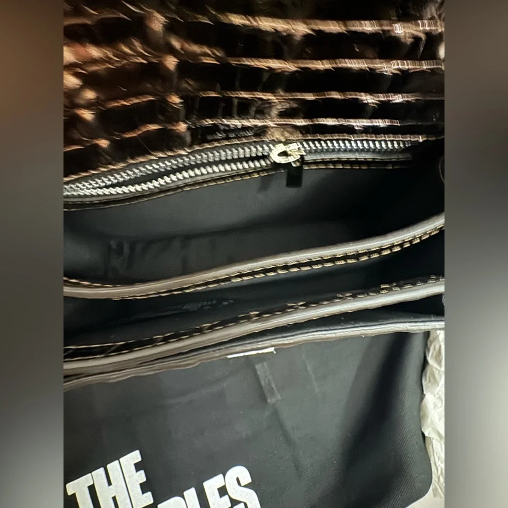 NWT- The Kooples Emily Metallic Crocodile Embossed Handbag